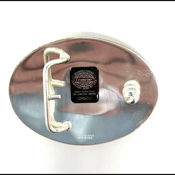 Crumrine KARATE Belt Buckle 3.5”x2.75” Silver & Gold - Picture 4 of 9